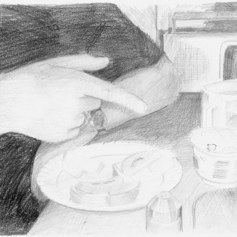 Cycle ,,Dinner’, drawing, 21_15 cm